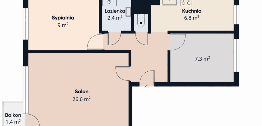 DOLINKI- 3 pokoj z ogródkiem
