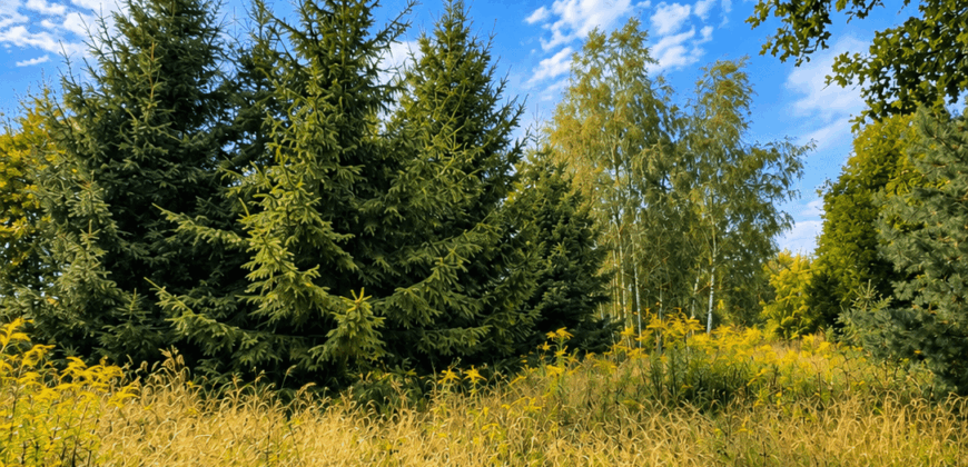 Wysoka – działka z lasem z WZ